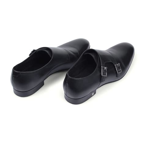versace collection buckle leather sneaker